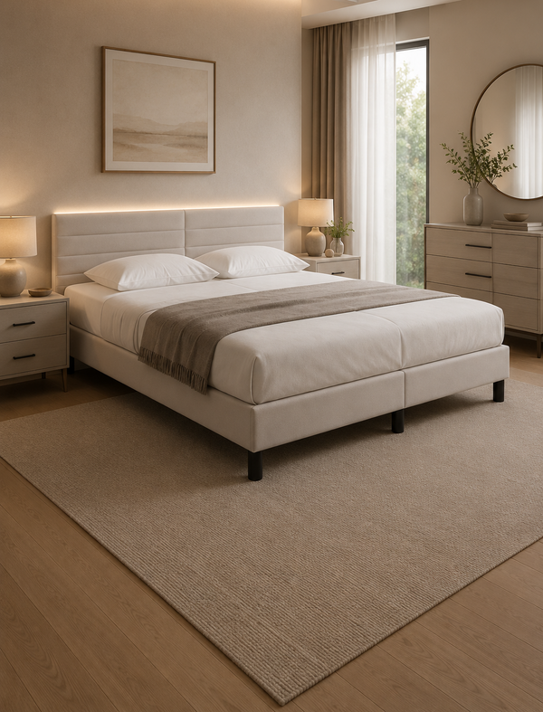 Letto Minimalista in Tessuto