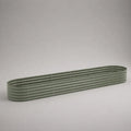 Fioriera rettangolare 200 x 40 x 30 cm in acciaio zincato verniciato verde per orto da esterno
